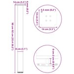 vidaXL Pieds de table de bar 4 pièces Blanc 90-92 cm Acier