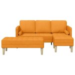 vidaXL Ensemble de Canapés avec coussin 2 Pièces Jaune foncé Polyester