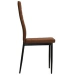 vidaXL Chaises à manger lot de 2 marron tissu