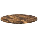 vidaXL Plateau de table Chêne fumé 60 x 60 x 1 5 cm Bois d'ingénierie