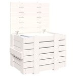 vidaXL Boîte de rangement Blanc 58x40 5x42 cm Bois massif de pin