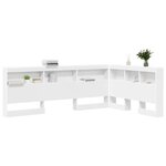vidaXL Tête de lit de rangement Blanc 207 5 x 137 5 x 76 5 cm