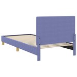 vidaXL Cadre de lit pour enfants avec tête de lit Bleu denim tissu