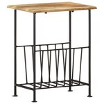 vidaXL Porte-revues 40x30x50 cm Bois de manguier solide et acier