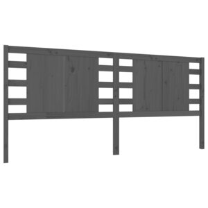 vidaXL Tête de lit Gris 146x4x100 cm Bois massif de pin
