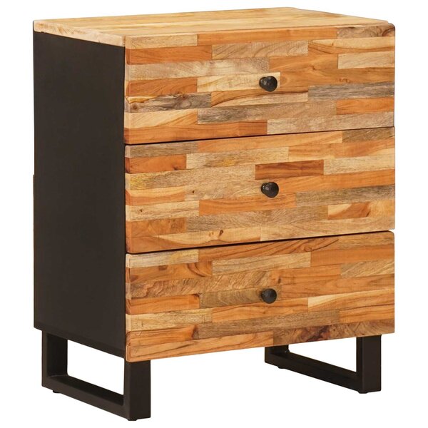 vidaXL Armoire de lit Marron 50 x 33 x 62 cm Bois de mangue massif