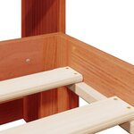 vidaXL Lit bibliothèque sans matelas cire marron 140x190 cm pin massif