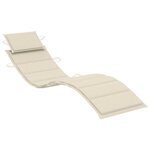 vidaXL Chaises longues lot de 2 avec table et coussins Acacia solide