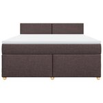vidaXL Sommier à lattes de lit avec matelas Marron foncé 180x200 cm