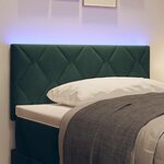 vidaXL Tête de lit LED Vert foncé 90 cm Cuir synthétique