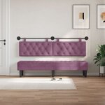 vidaXL Tête de lit suspendue Pourpre Velours