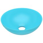 vidaXL Lavabo de salle de bain Céramique Vert Rond