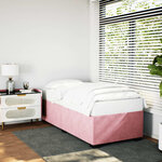 vidaXL Cadre de lit sans matelas rose 100x200 cm velours