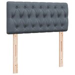 vidaXL Cadre de lit ottoman avec matelas gris foncé 80x200 cm velours