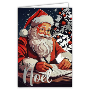 61-5830 Carte Joyeux Noël avec enveloppe blanche 12x17 5cm