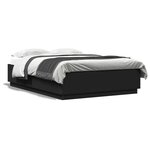 vidaXL Cadre de lit sans matelas noir 160x200 cm