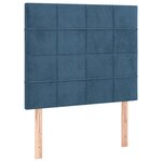 vidaXL Cadre de lit sans matelas bleu foncé 90x200 cm velours