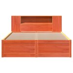 vidaXL Cadre de lit sans matelas cire marron 150x200cm bois pin massif