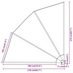 vidaXL Auvent latéral pliable de balcon Terre cuite 210 x 210 cm