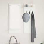 vidaXL Porte-manteau mural Blanc 70 x 10 x 90 cm Bois d'ingénierie