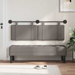 vidaXL Tête de lit suspendue Taupe Tissu