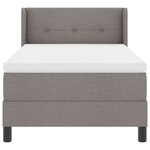 vidaXL Lit boxspring avec matelas avec matelas Taupe 90 x 190 cm