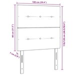 vidaXL Tête de lit avec tête de lit Gris foncé 100 cm Cuir synthétique