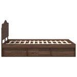 vidaXL Cadre de lit Chêne brun 120 x 190 cm Pin massif