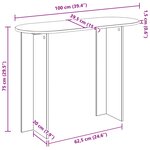 vidaXL Table console avec stockage Chêne artisanal 100 x 39 5 x 75 cm