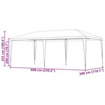 vidaXL Tente de fête Rouge 600 x 300 x 255 cm PE et acier