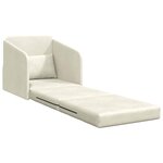 vidaXL Canapé-Lit Crème 65 x 80 x 83 cm Velours