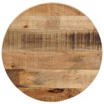 vidaXL Dessus de table Ø 50x2 5 cm rond bois massif de manguier brut