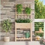 vidaXL Cache-pot de jardin Beige 71 x 38 x 152 cm Bois de sapin massif