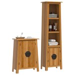 vidaXL Ensemble de meubles de salle de bain 2 Pièces bois de pin massif