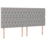 vidaXL Sommier à lattes de lit et matelas et LED Gris clair 180x200 cm