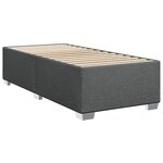 vidaXL Sommier à lattes de lit et matelas Gris foncé 90x190 cm Tissu
