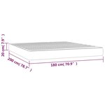 vidaXL Matelas de lit à ressorts ensachés fermeté moyenne Blanc 180x200x20 cm