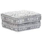 vidaXL Pouf modulaire à 2 places Gris clair Tissu