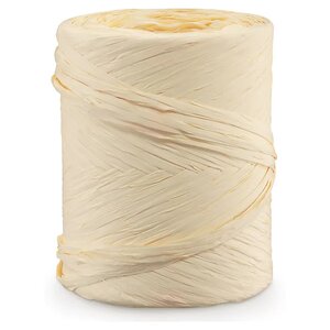 Bolduc effet raphia ivoire 15 mm x 200 m