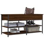 vidaXL Banc à chaussures chêne marron 100x42 5x50 cm bois d'ingénierie