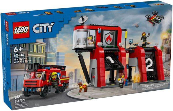 LEGO City - Caserne de Pompiers et Camion - 60414 : Aventure Épique pour Enfants