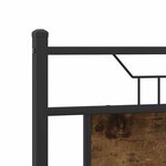 vidaXL Cadre de lit sans matelas chêne fumé 140x190 cm bois ingénierie