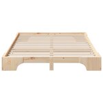vidaXL Cadre de lit surélevé avec stockage Marron bois