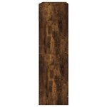 vidaXL Armoire à chaussures 2 tiroirs rabattables chêne fumé