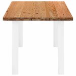 vidaXL Table à manger marron clair bois de chêne massif rectangulaire