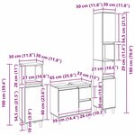 vidaXL Ensemble de mobilier de salle de bain avec tiroir 3 Pièces Noir