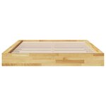vidaXL Cadre de lit sans matelas 140x190 cm bois massif de chêne