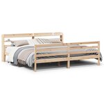 vidaXL Cadre de lit avec tête de lit sans matelas 200x200 cm
