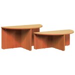 vidaXL Table basse 2 Pièces Brun cire Bois massif en pin