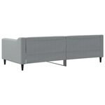vidaXL Lit de repos gris clair 90x200 cm Tissu
